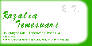 rozalia temesvari business card