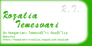 rozalia temesvari business card